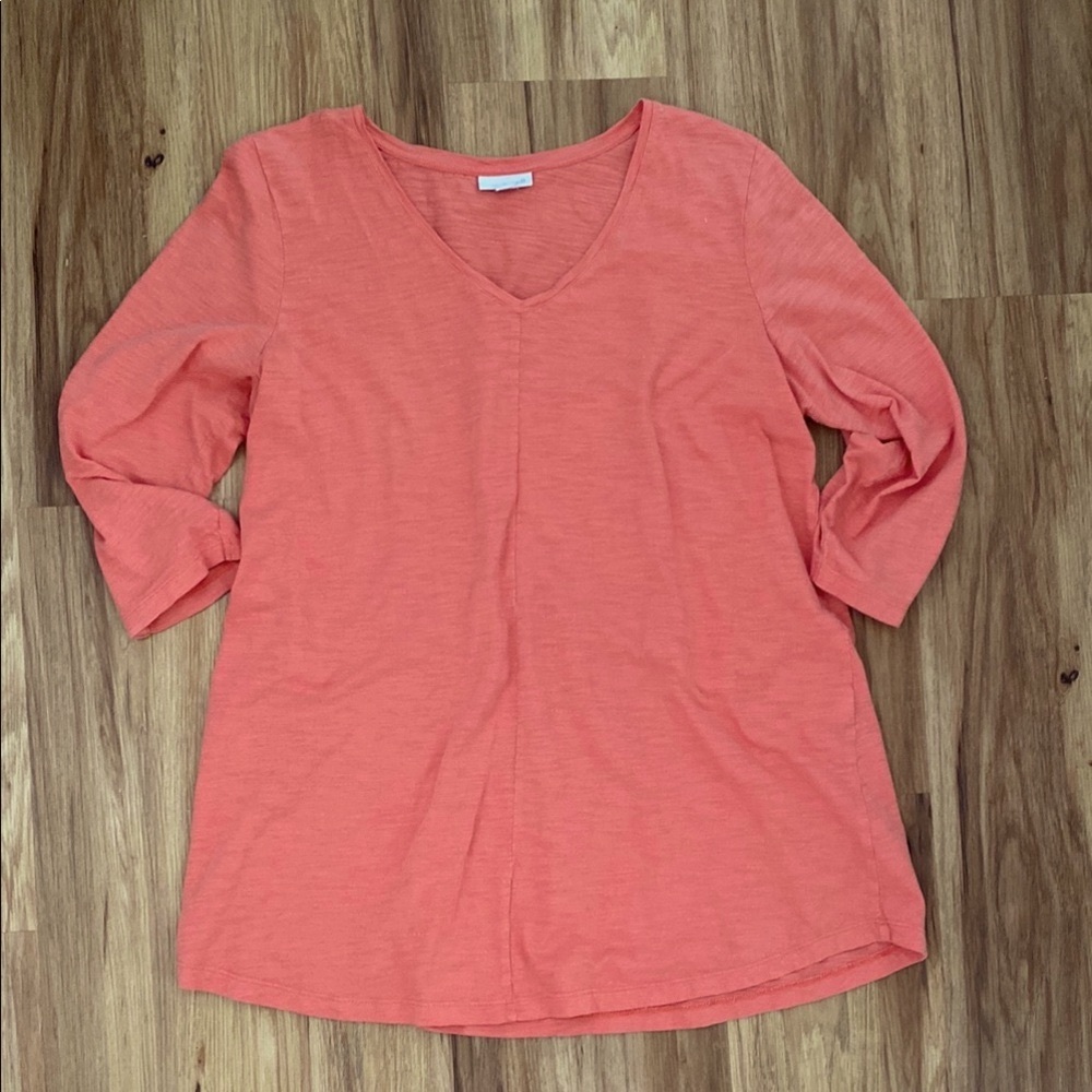🌺3/$18 Sale Jill Coral V-Neck Cotton Tunic